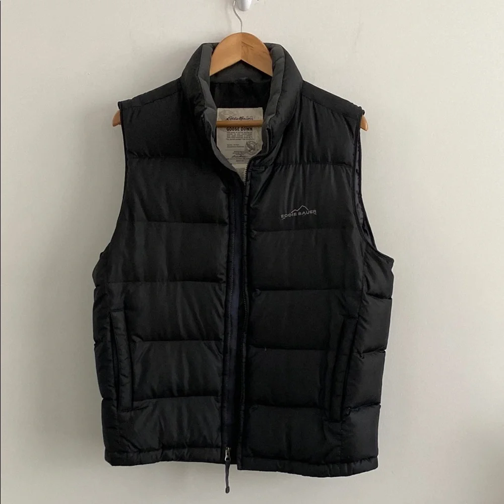 Eddie Bauer Men's Black Puffer Vest M